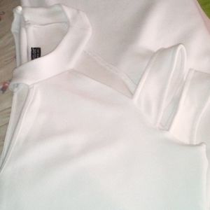 White strapped cutout dress size14 (new)